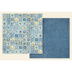 Graphic 45 Scenic Route 8 x 8 Paper Pad 4503194 blue