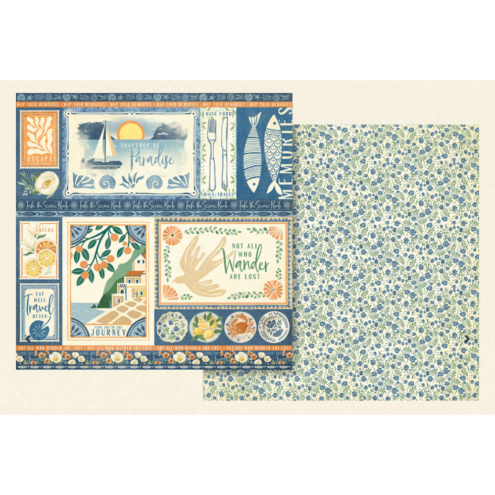 Graphic 45 Scenic Route 8 x 8 Paper Pad 4503194 wander
