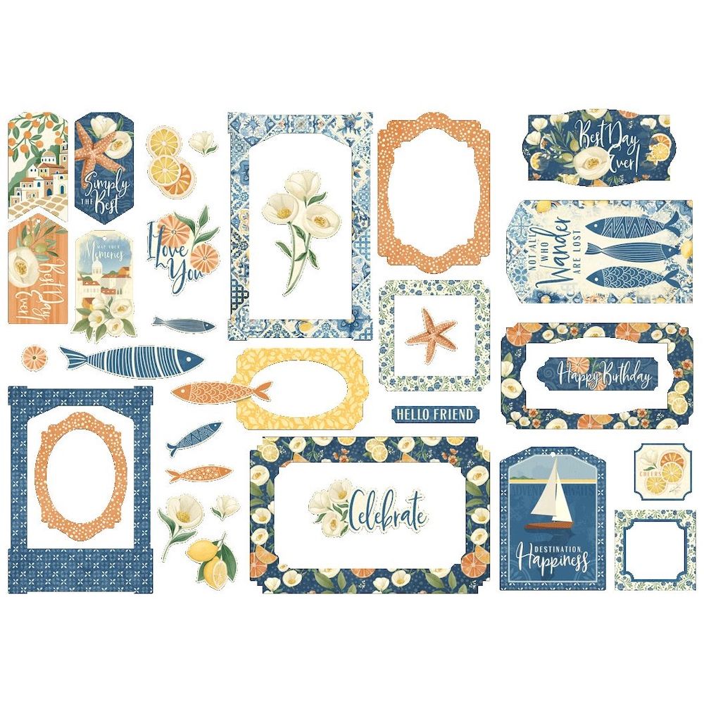 Graphic 45 Scenic Route Tags and Frames Die Cut Assortment 4503199 product