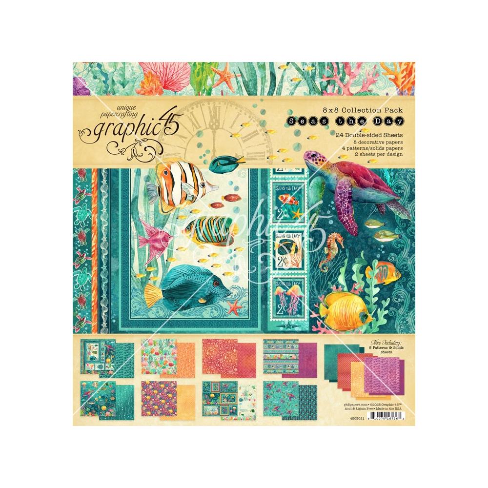 Graphic 45 Seas the Day 8 x 8 Paper Pad 4503021