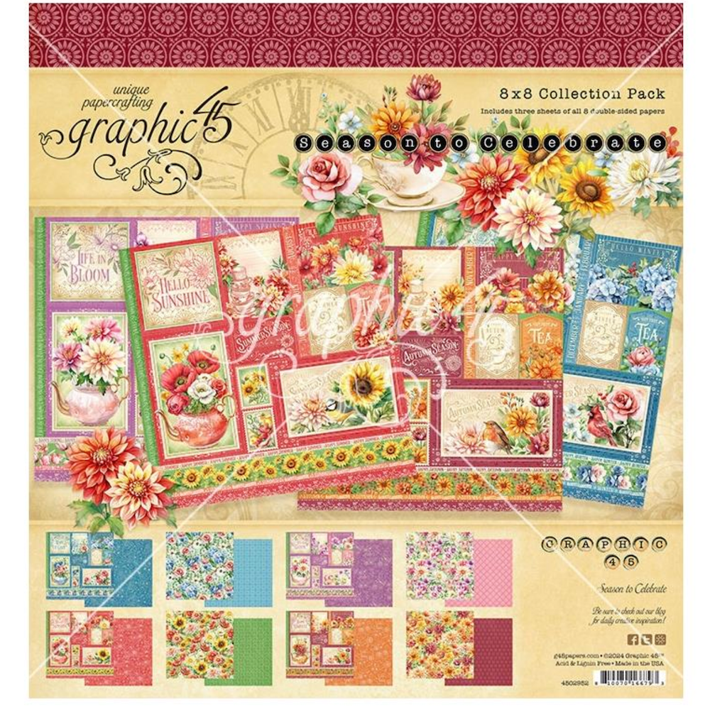 Graphic 45 Season To Celebrate 8 x 8 Paper Pad 4502952