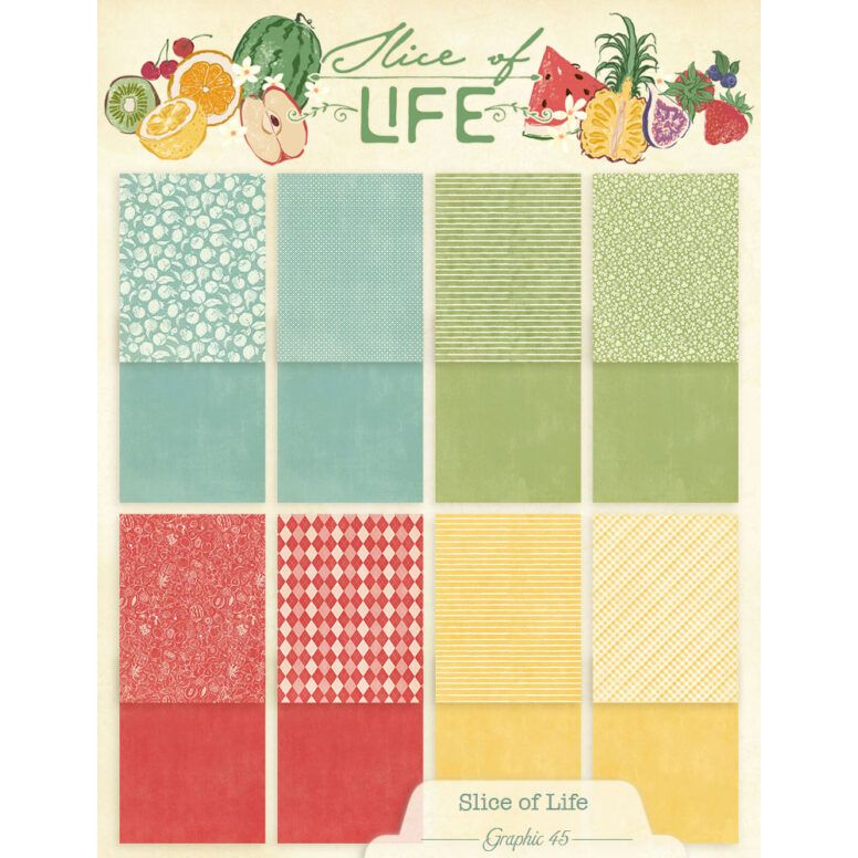 Graphic 45 Slice of Life 8.5 x 11 Patterns and Solids Paper Pad 4503231 product