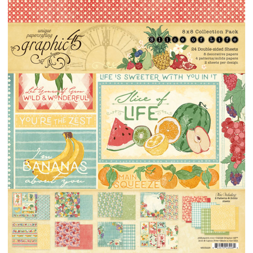 Graphic 45 Slice of Life 8 x 8 Paper Pad 4503229