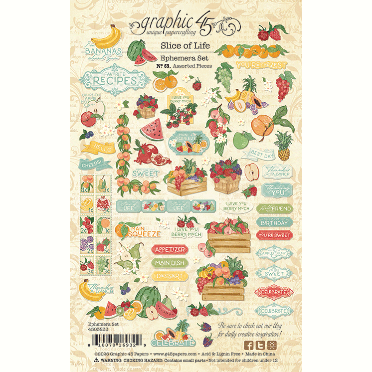 Graphic 45 Slice of Life Ephemera Set 4503233