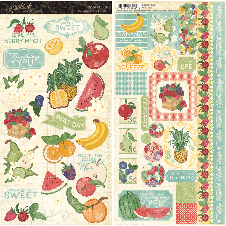 Graphic 45 Slice of Life Sticker Set 4503232