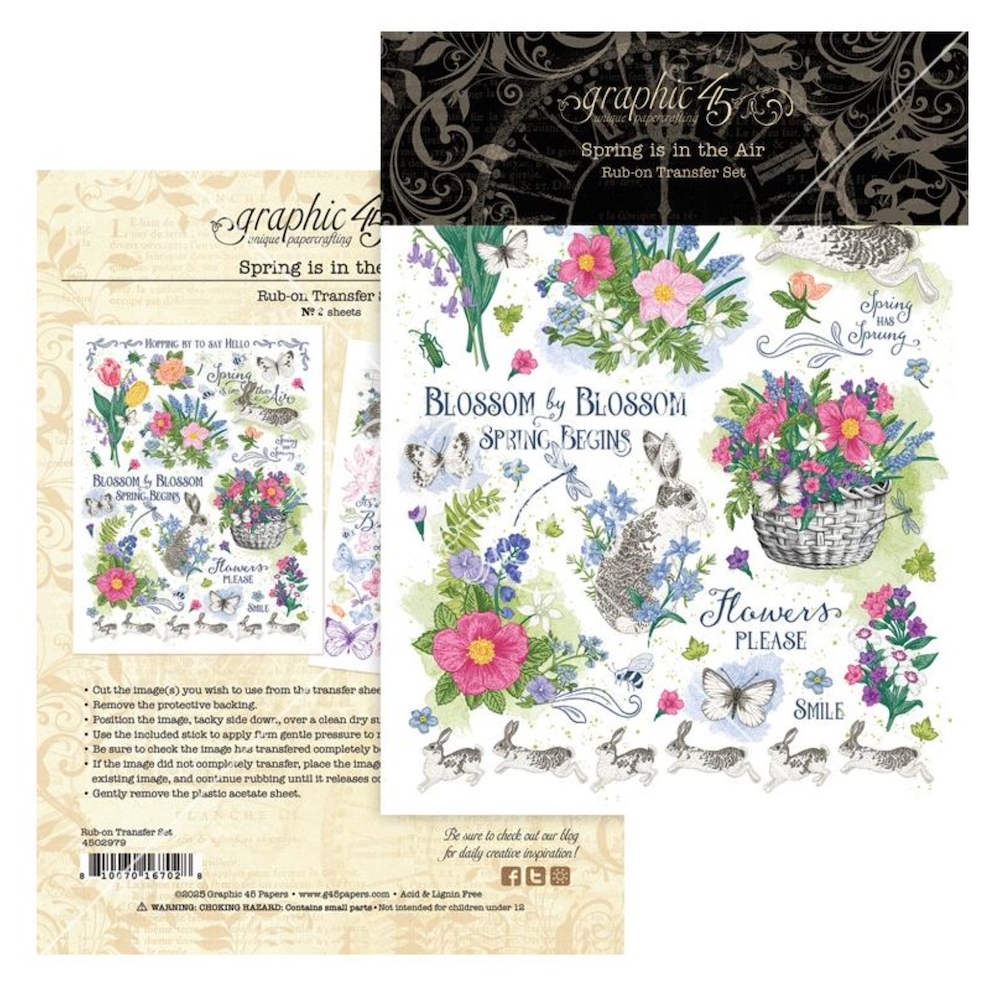 Graphic 45 Spring Is In The Air Rub-On Transfers 4502979
