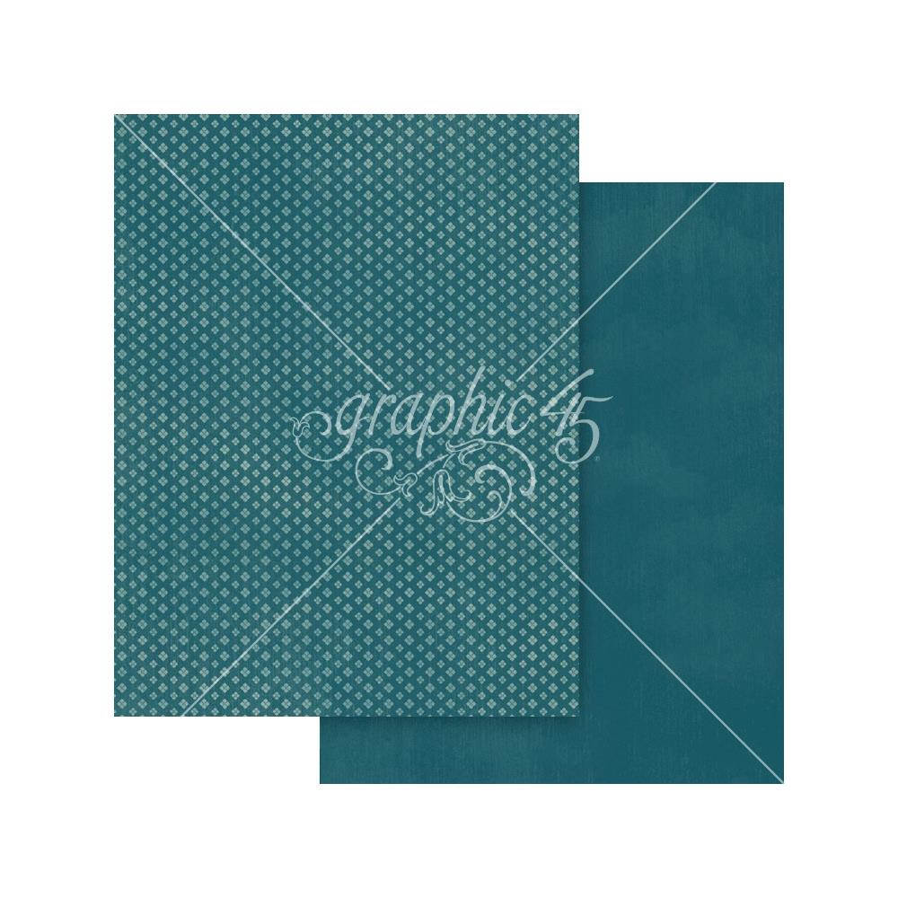 Graphic 45 Wonder Of OZ 8.5 x 11 Patterns and Solids Collection Pack 4503122 blue