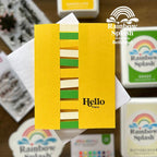 Rainbow Splash Cardstock Grass rsc9 Hello Card | color-code:ALT02