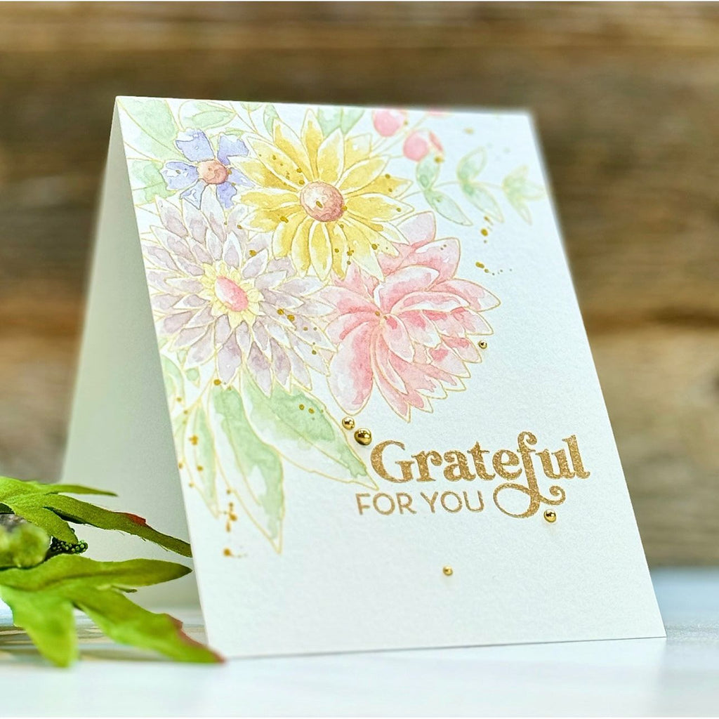 Simon Says Clear Stamps Grateful Florals 2090ssc Stamptember Grateful Card