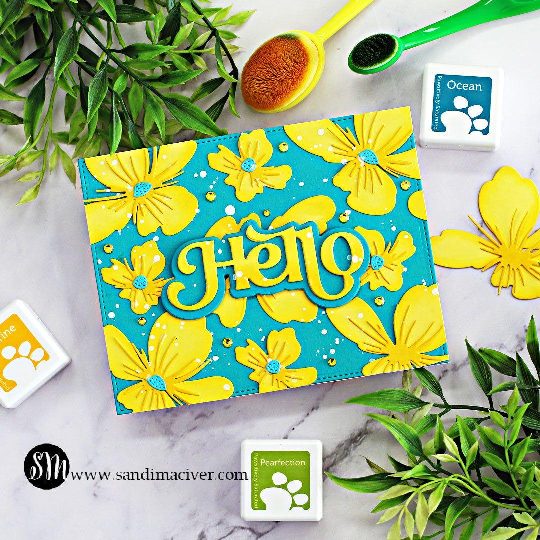 Simon Says Stamp Pawsitively Saturated Ink Cubes Green Meadows ssc602 Out of This World Hello Card | color-code:ALT03