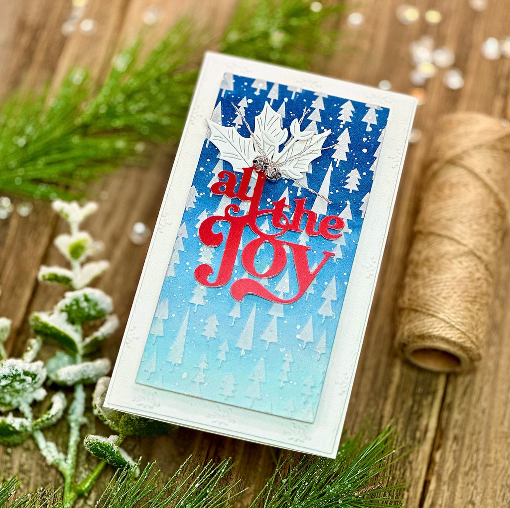 Simon Says Stamp Greenery Swag Wafer Dies s893 All The Joy Christmas Card