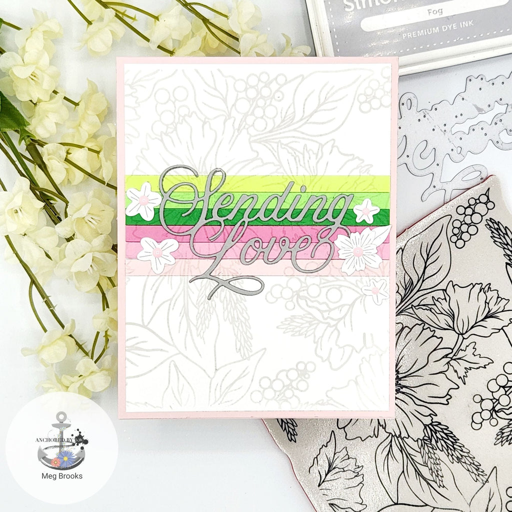 Simon Says Stamp Greenery Swag Wafer Dies s893 All The Joy Love Card