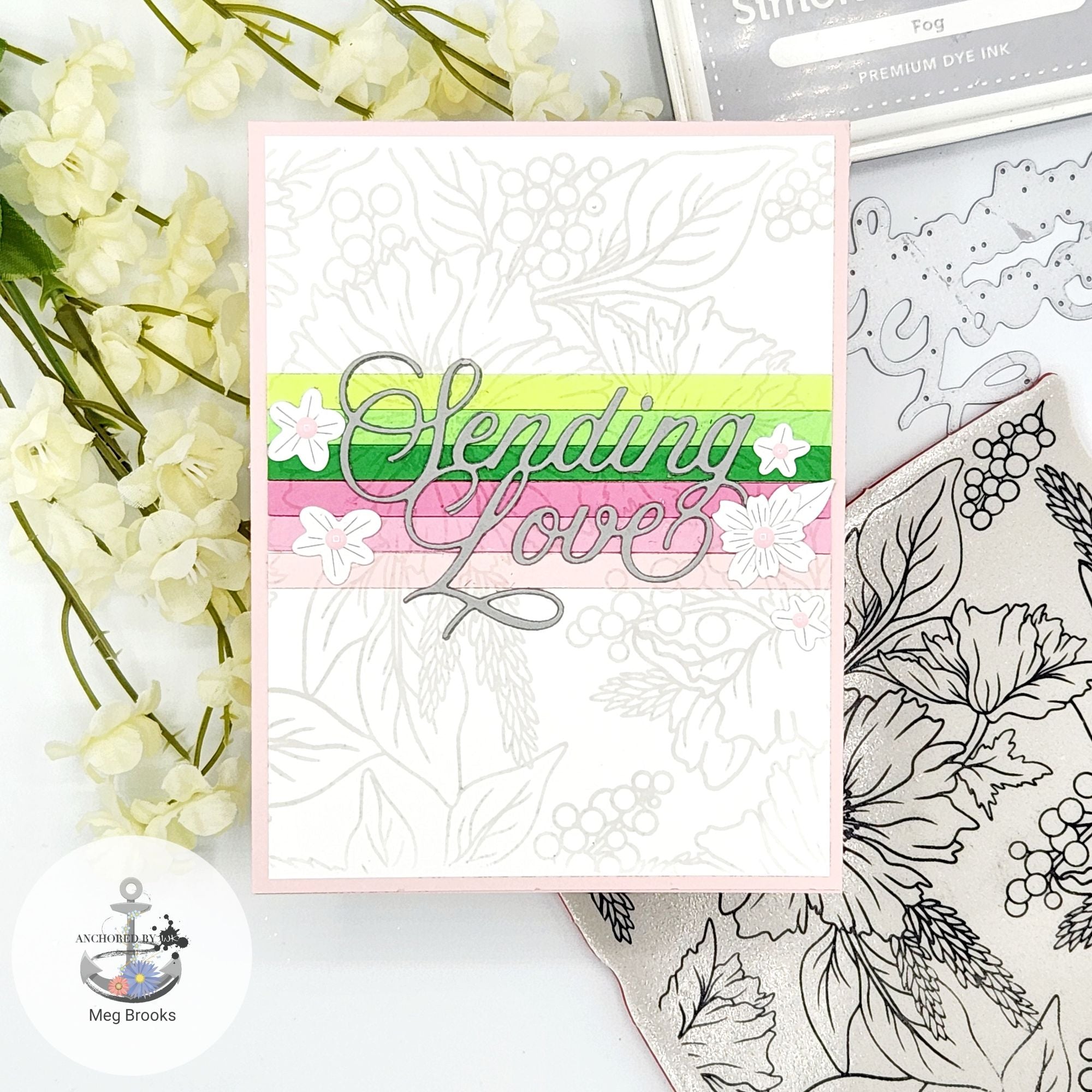 Simon Says Stamp Greenery Swag Wafer Dies s893 All The Joy Love Card