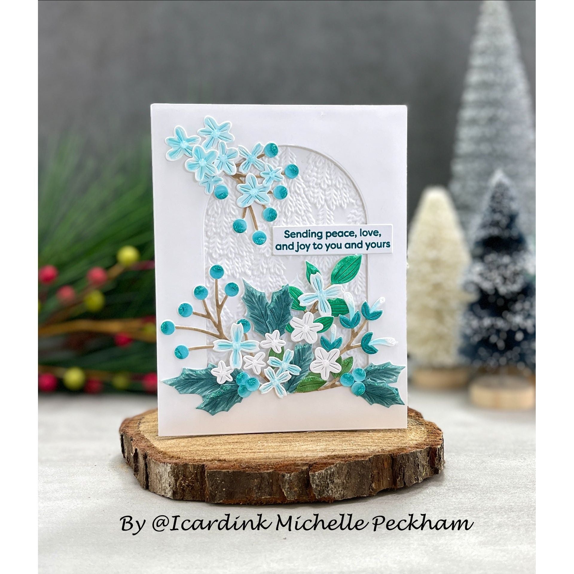 Simon Says Stamp Greenery Swag Wafer Dies s893 All The Joy Christmas Card