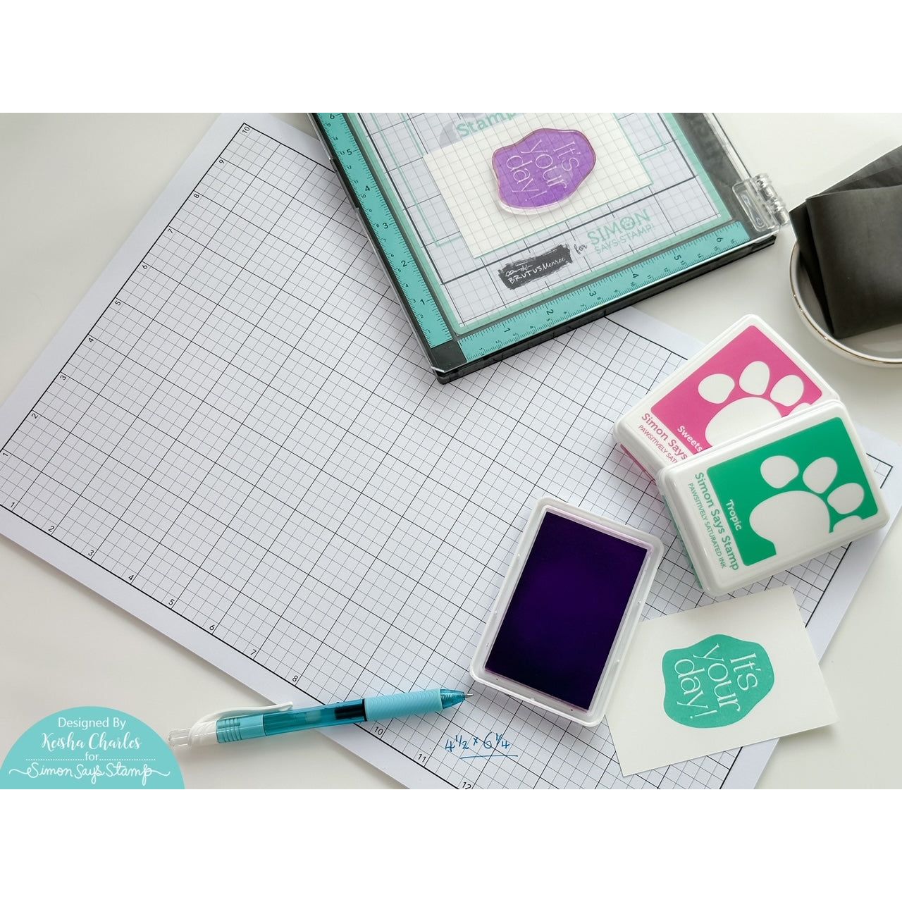 Simon Says Stamp LARGE GRID PAPER Pad 25 Sheets sgrid2 Dear Friend