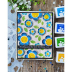 Simon Says Stamp Stencils Groovy Blooms 1027st Be Bold Birthday Card