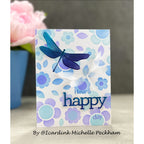 Simon Says Stamp Stencils Groovy Blooms 1027st Be Bold Happy Day Card