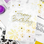 Simon Says Clear Stamp Groovy Daisies 1300ss Beautiful Moments Birthday Card | color-code:ALT06