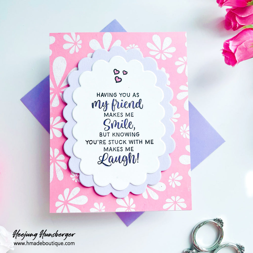 Simon Says Clear Stamp Groovy Daisies 1300ss Beautiful Moments Friend Card