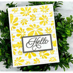 Simon Says Clear Stamp Groovy Daisies 1300ss Beautiful Moments Hello Card