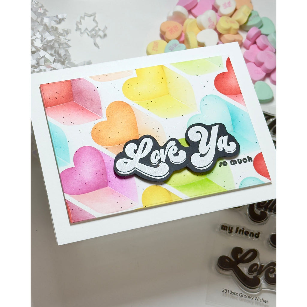 Simon Says Stamps and Dies Groovy Wishes set1139gw Heart to Heart