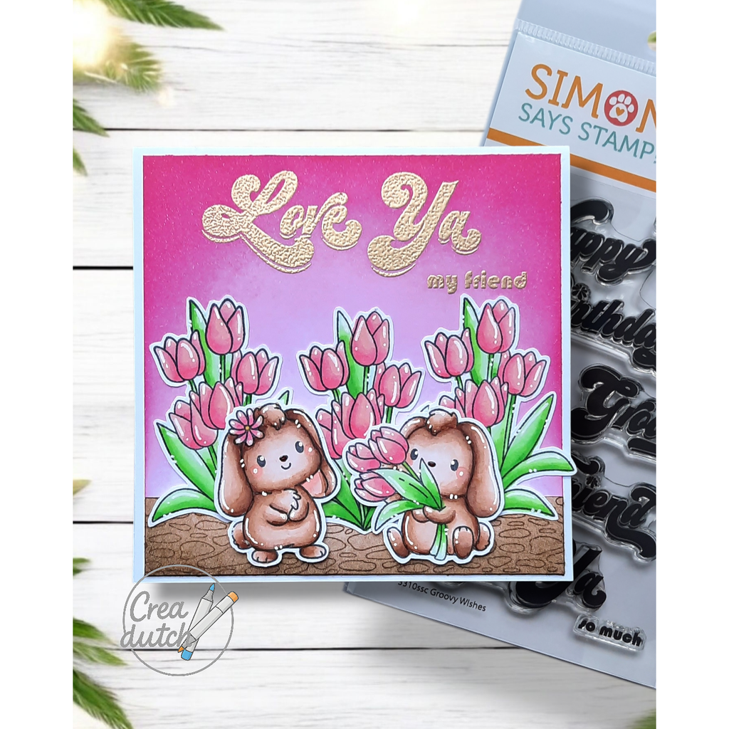 Simon Says Clear Stamps Groovy Wishes 3310ssc Heart to Heart