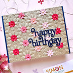 Simon Says Stamp Embossing Folder Groovy Floral sf481 Birthday Card