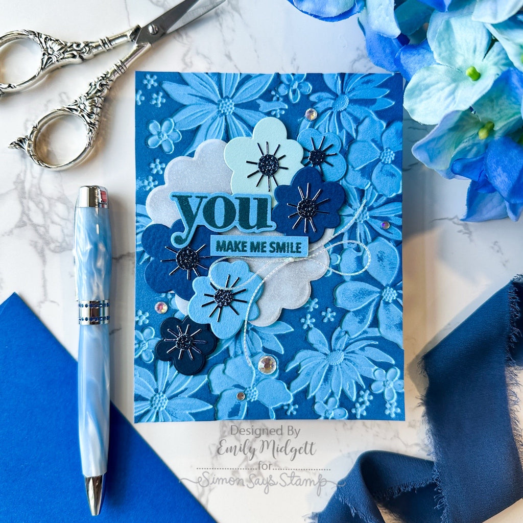 Simon Says Stamp Groovy Flowers Wafer Dies s1021 Happy Camper You Card | color-code:ALT03
