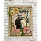 Simon Says Stamp Groovy Flowers Wafer Dies s1021 Happy Camper Mixed Media Frame