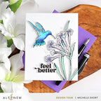 Altenew Hummingbird Nectar Press Plate alt8483 feel better