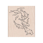 Hero Arts Mounted Rubber Stamp Group of Koi h6500