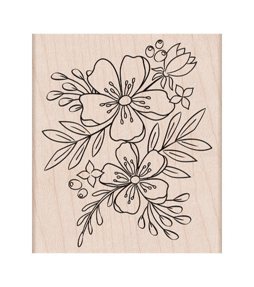 Hero Arts Mounted Rubber Stamp Floral Blooms h6501