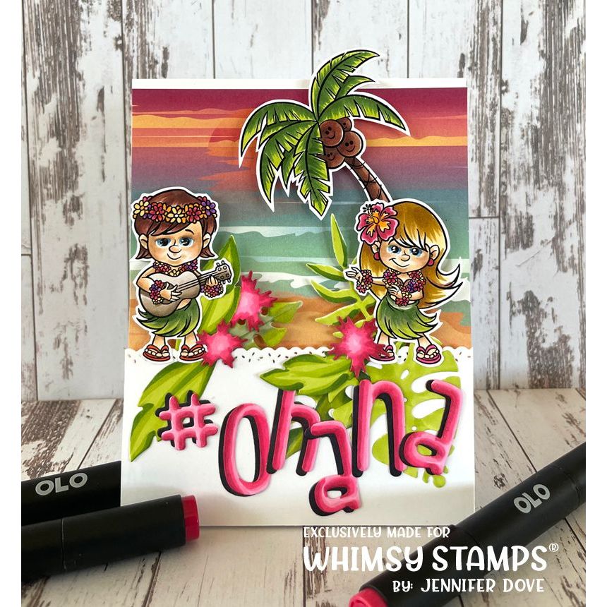 Whimsy Stamps Aloha Kids Clear Stamps KHB201 Ohana