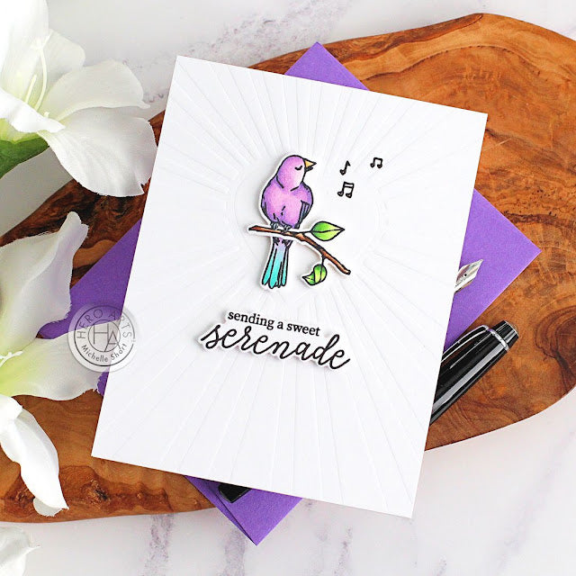 Hero Arts Heart Burst Stencil sa271 serenade