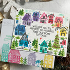 Hero Arts Color Layering Holiday Neighborhood Stencils sa259 wishing you | color-code:ALT01