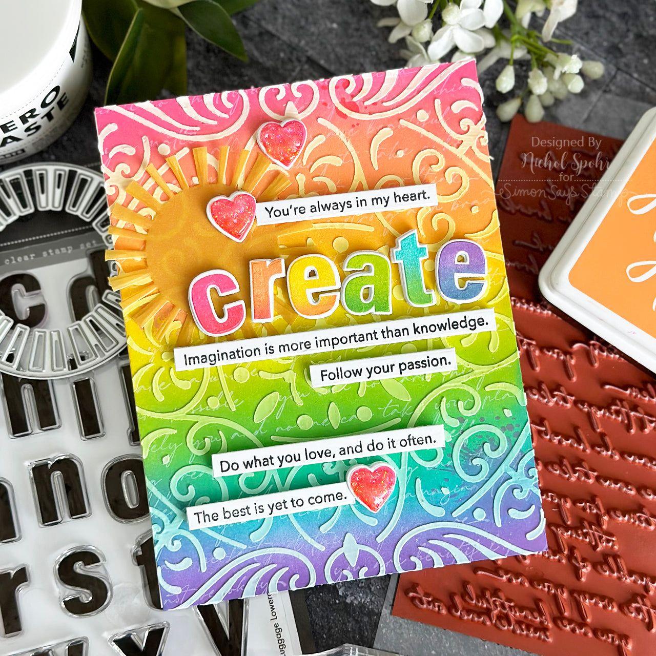 Hero Arts Cling Stamp Positive Script Bold Prints CG911 create | color-code:ALT01