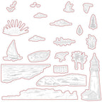 Honey Bee Light The Way Stamp And Die Bundle outlined stamps image