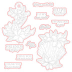 Honey Bee Anchor Of Hope Stamp And Die Bundle stamp outlines with dies