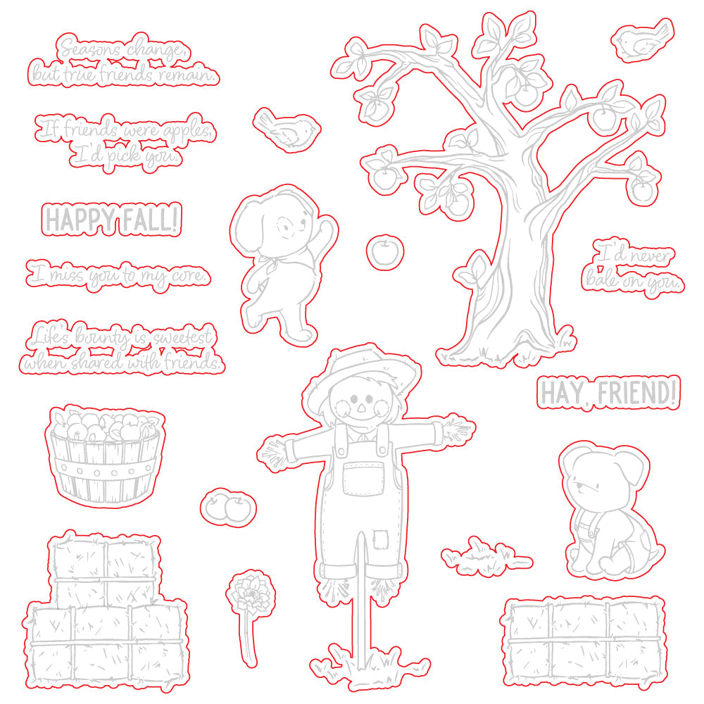 Honey Bee Storybook Fall Stamps And Dies Bundle