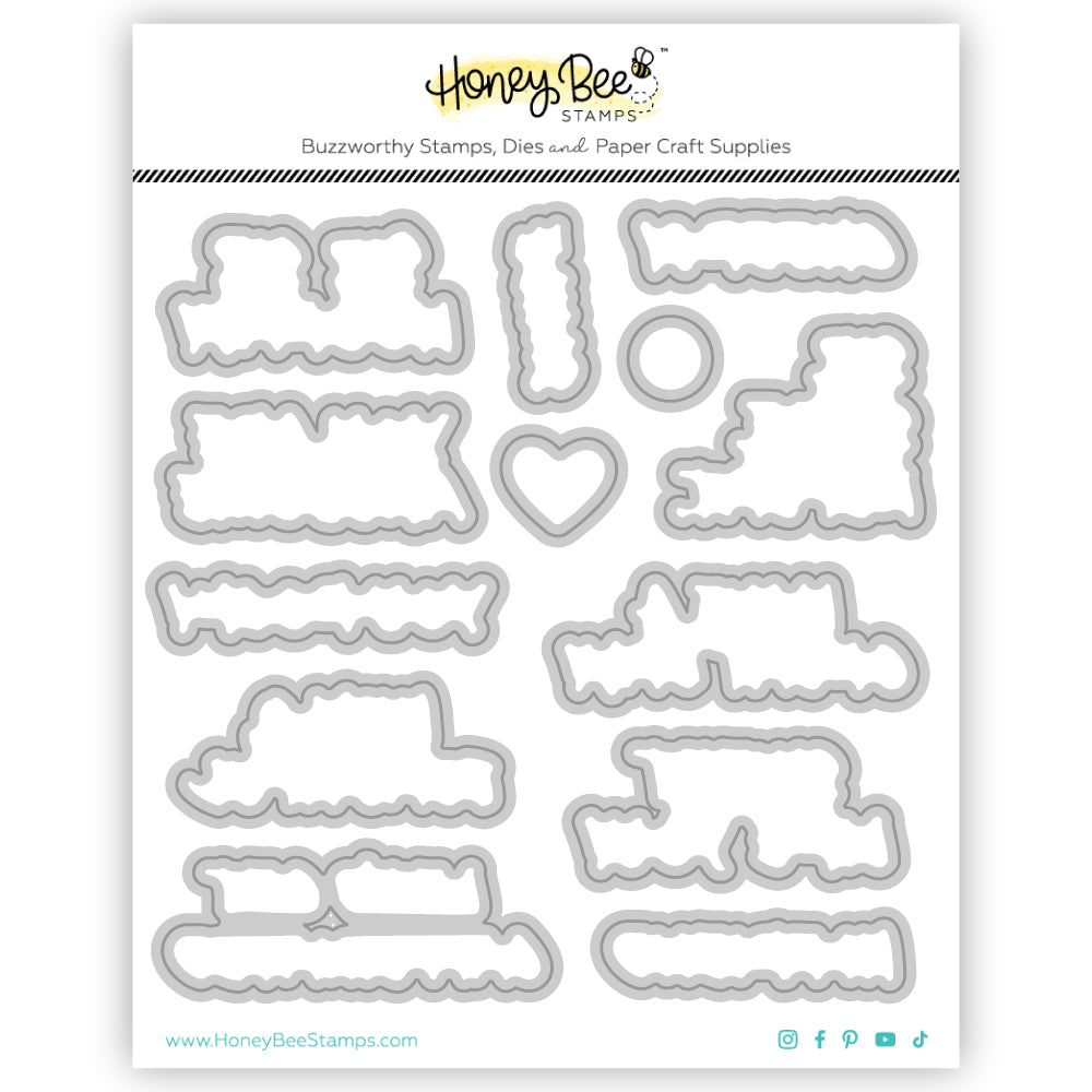 Honey Bee Sip Smile Repeat Clear Stamps And Dies Bundle
