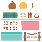 Honey Bee Lovely Layers Small Suitcases Dies hbds-llsmsc Detailed Product View