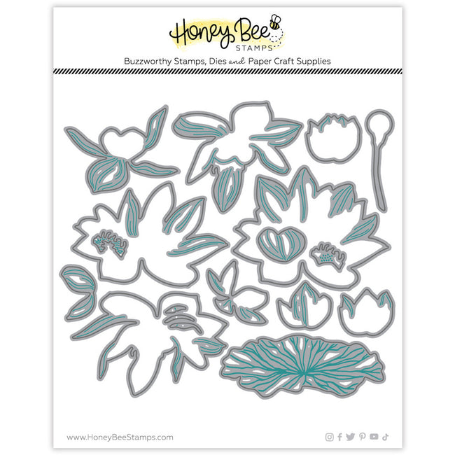 Honey Bee Lovely Layers Water Lily Die Set hbds-llwater metal package mockup