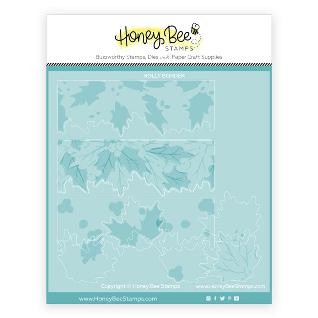Honey Bee Holly Border Stencils hbsl-137 Detailed Packaging Front View