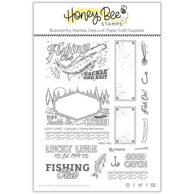 Honey Bee Lucky Lures Clear Stamp Set hbst-493
