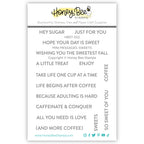 Honey Bee Mini Messages Sweets Clear Stamps hbst-502