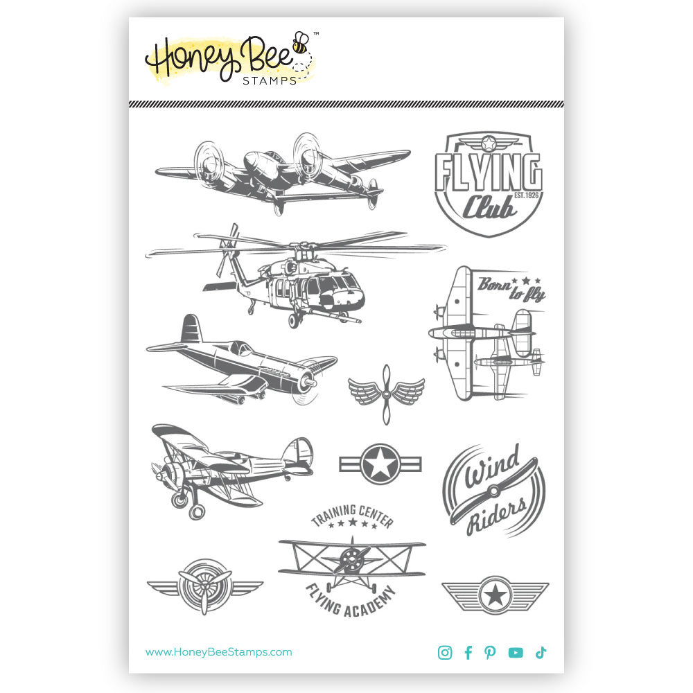 Honey Bee Born To Fly Cling Stamps hbst-597 Detailed Product Image