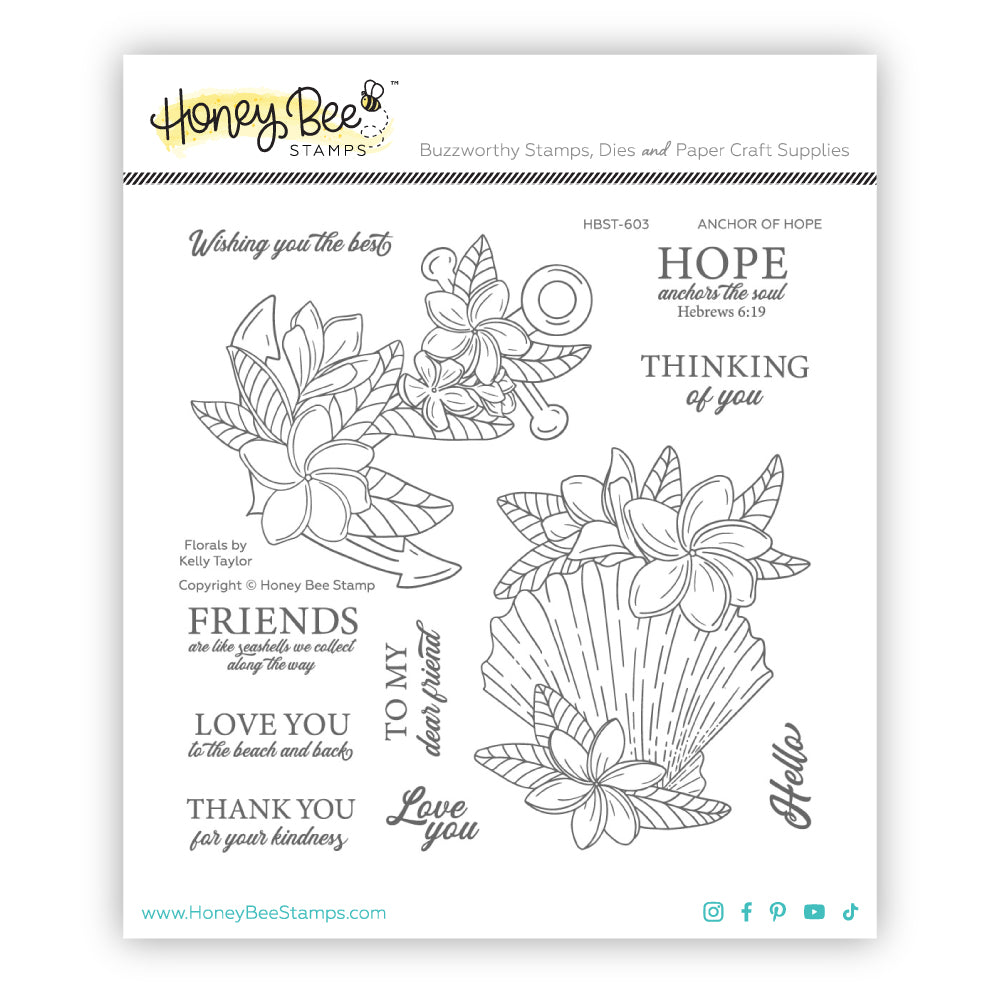 Honey Bee Anchor Of Hope Clear Stamps hbst-603