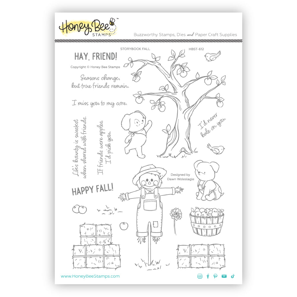 Honey Bee Storybook Fall Stamps And Dies Bundle