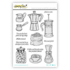 Honey Bee Rise And Grind Cling Stamps And Dies Bundle