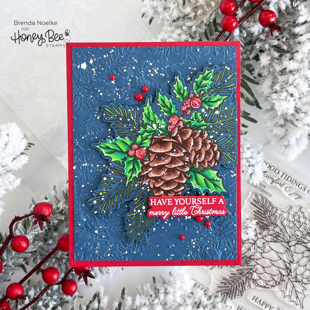 Honey Bee Holiday Wishes Pearl Stickers hbgs-prl13 Have Yourself a Merry Little Christmas Card | color-code:ALT01
